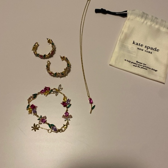 Kate Spade greenhouse flowers jewelry set - Picture 8 of 11